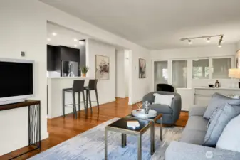 Family Room with Dedicated Office Space