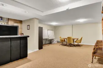 Meeting Room Beneath Our Condominium with Sauna & 3/4 Bath