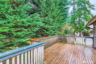 Oversized deck...fully fenced back yard