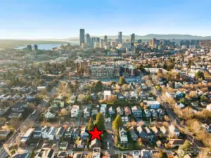 Looking west, this house makes for an easy jaunt downtown, to Capitol Hill, Seattle U, and hospitals.