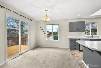 Second story deck off the dining area.