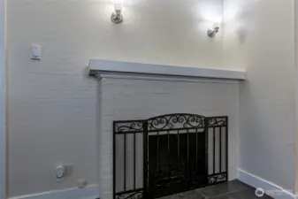 Fireplace in Unit A