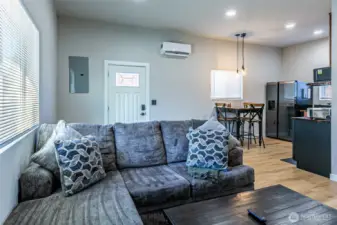 Unit B- Living area to kitchen