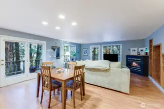 Living room and dining