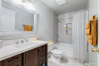 FULL bathroom up left staircase