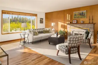 Newly refinished wood floors and new interior paint.