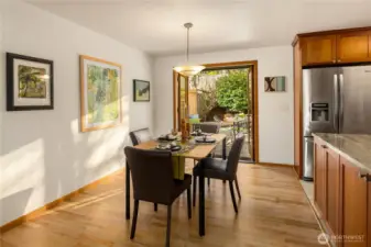 Nice sized dining room leads to private rear deck.