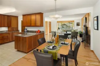 Great floor plan with living, dining, kitchen all flowing together.