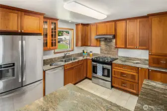 Stainless steel appliances.