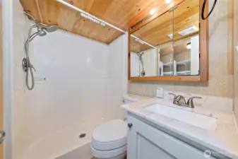 Bathroom with laundry