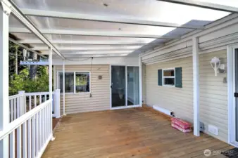 Deck off of living are with access to large bonus room.