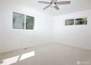 Bedroom #1- all new paint and fan.