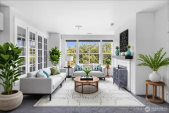 Virtually Staged Living Room (Idea 2)
