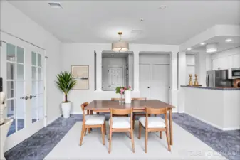 Virtually Staged Dining Area
