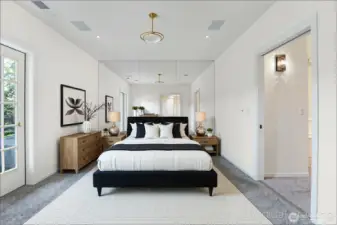 Virtually Staged Primary Bedroom (idea 2)