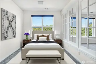 Virtually Staged Guest Bedroom/Office