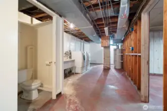 Yes - one commode in the basement