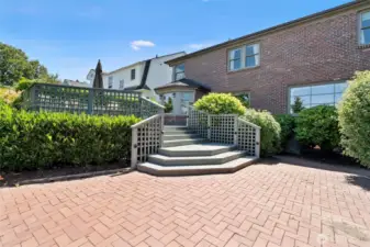 Additional hard scape patio allows you to expand the entertaining possibilities.