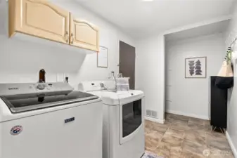 Large Utility room, washer and dryer stay, extra space for pantry and storage