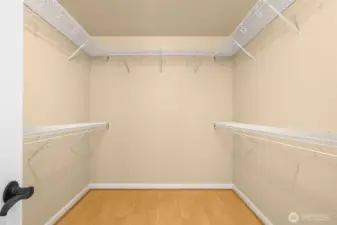 Spacious walk-in closet ready for your imagination