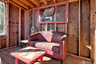 Kick back and relax in the treehouse