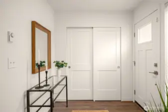 Foyer on the main level (staged)