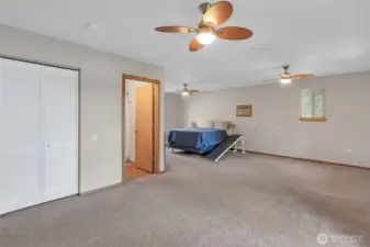 Upstairs living area with open layout