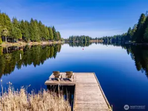 Private dock and lakefront view