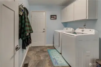 Laundry Room With Lots Of Room And Garage Access.