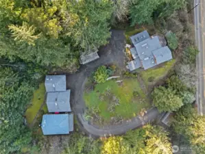 Aerial View of the Shy Acre Property