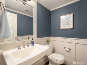 Powder room off main living area