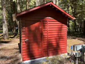 Storage shed.