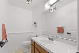 Oversized half bath