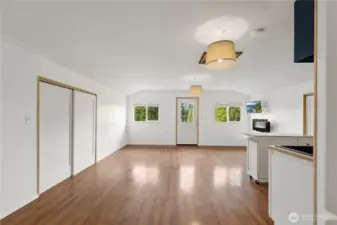 ADU living room with plenty of additional storage