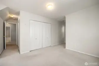 The primary suite is very spacious.