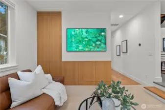 Built in custom cabinets to showcase your TV