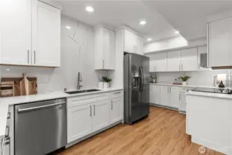 Full sized kitchen in basement