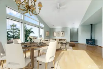 Virtually staged living room