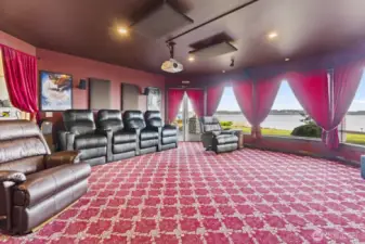 Lower Level Theatre/Living Area