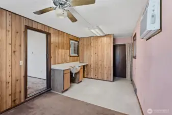 salon area leads to dining room area