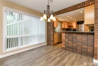 Eating area with new LVP flooring