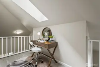 Cozy work area in the balcony