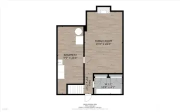 Lower level floor plan