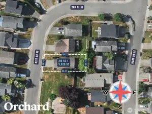 Aerial view of home to show property boundary line approximations & proximity to neighborhood / community park just south of home
