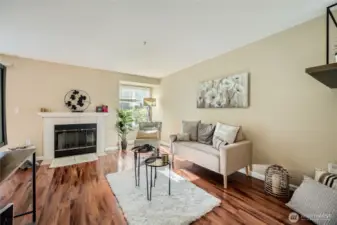 Welcome to this private corner unit nestled in the peaceful corner in the complex. This home is nice and bright with a view of green space
