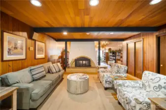Clubhouse Sitting Area & Wood Burning Fireplace