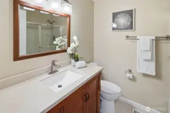 Full hallway Bath on main floor.