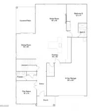 1st Floor with measurements