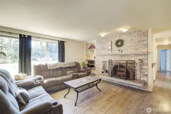 Large floor to ceiling windows bring in lots of natural light.