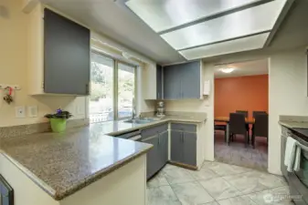 Kitchen features granite counters.